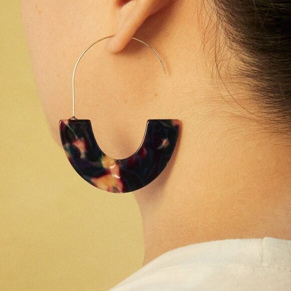 BaubleBarāFaidraĀ ResināDropāEarringsāināNavy - Picture 3 of 8